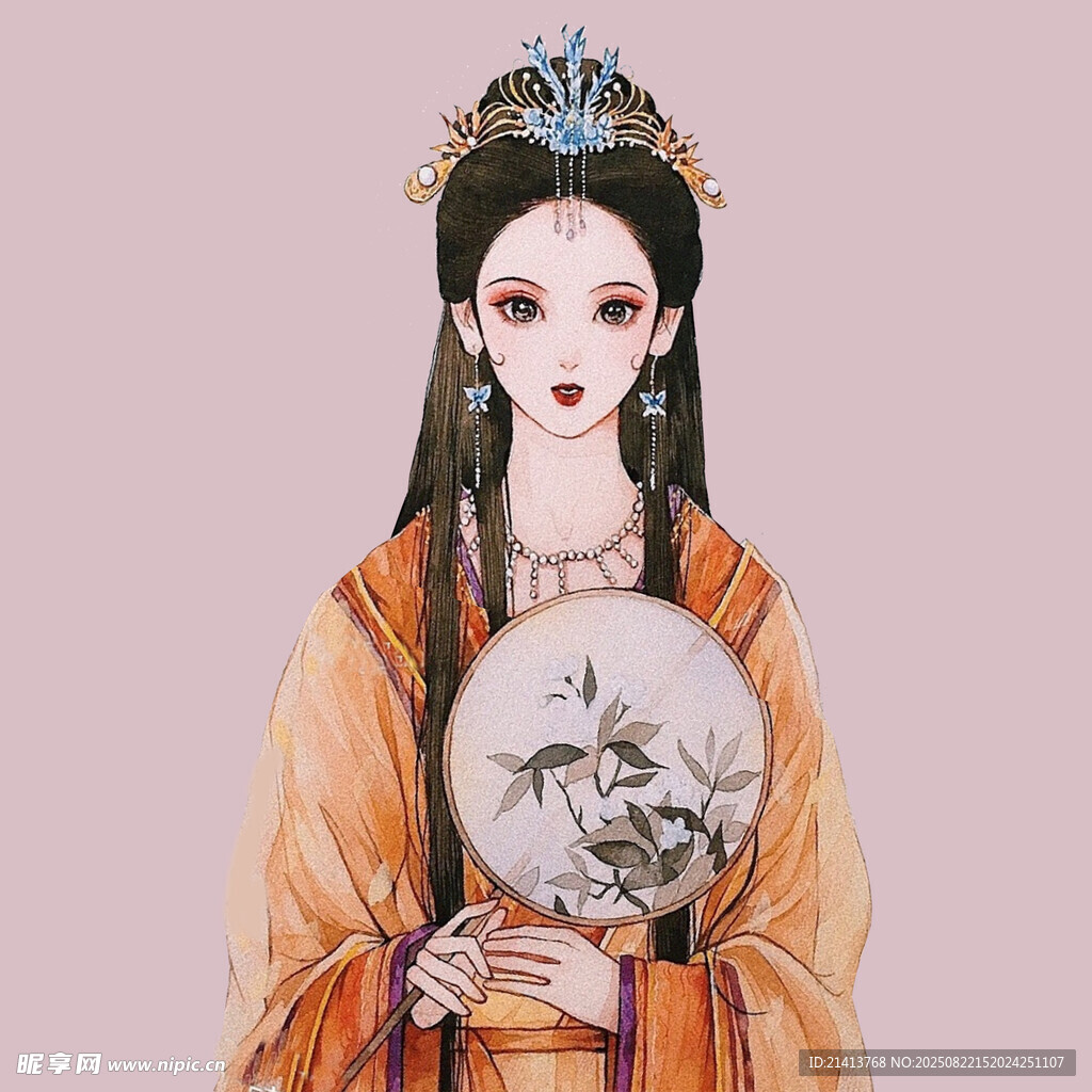 古风持扇佳人