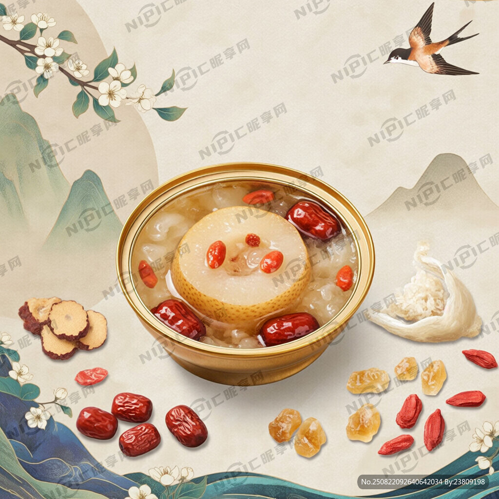 为燕窝鲜炖小碗梨精心设计一款插