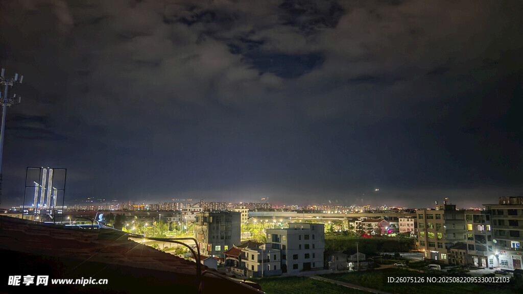 城市夜景俯瞰图