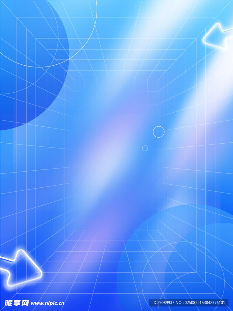 蓝色渐变科技风背景图