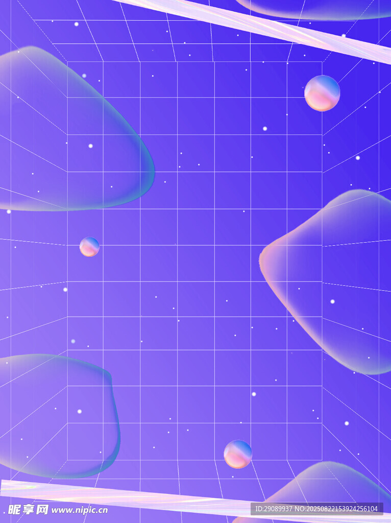 梦幻紫色几何抽象图案
