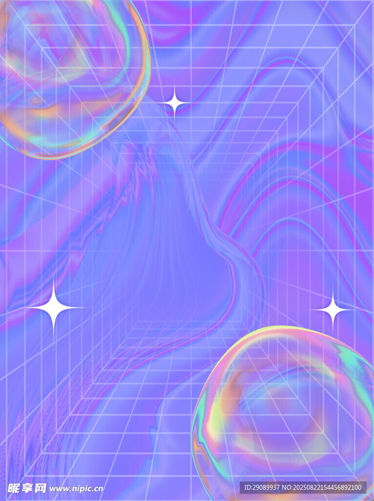 梦幻星空泡泡背景图
