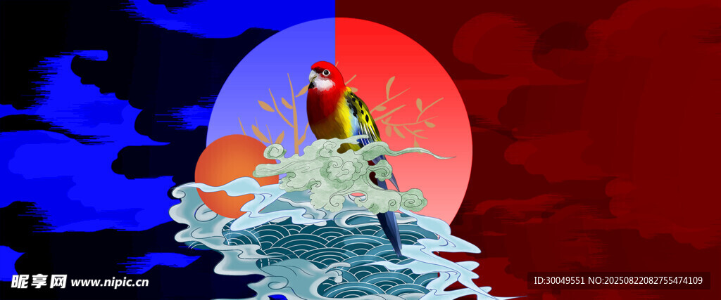 中国风山水画