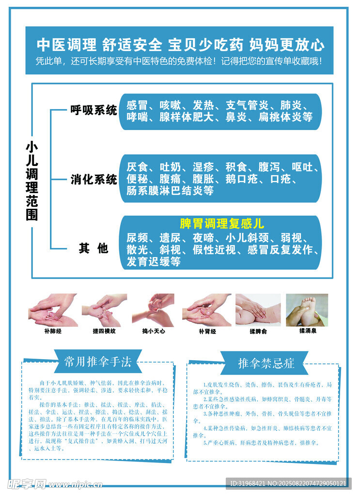 小儿推拿展板