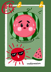 可爱西瓜夏日插画元素