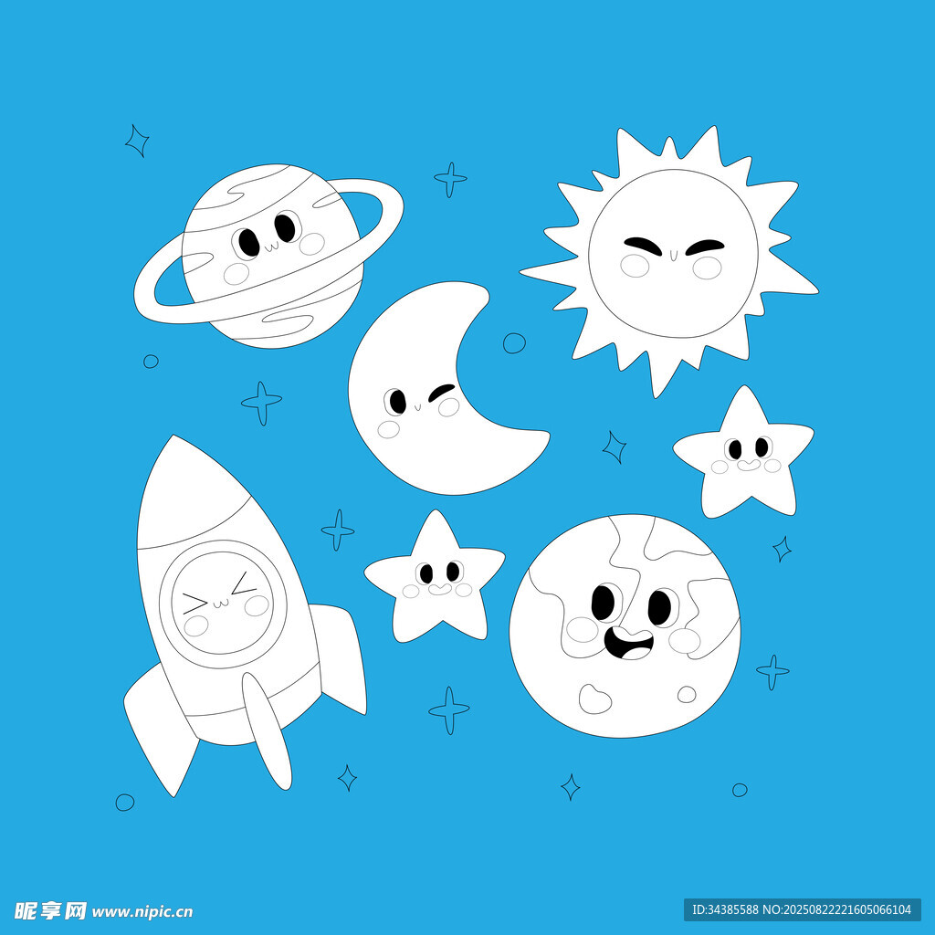 太空元素插画