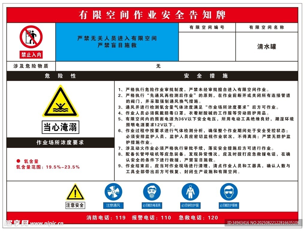 安全使用说明标识牌