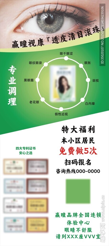 眼部产品宣传海报