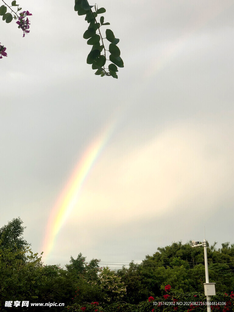 雨后天空现美丽彩虹