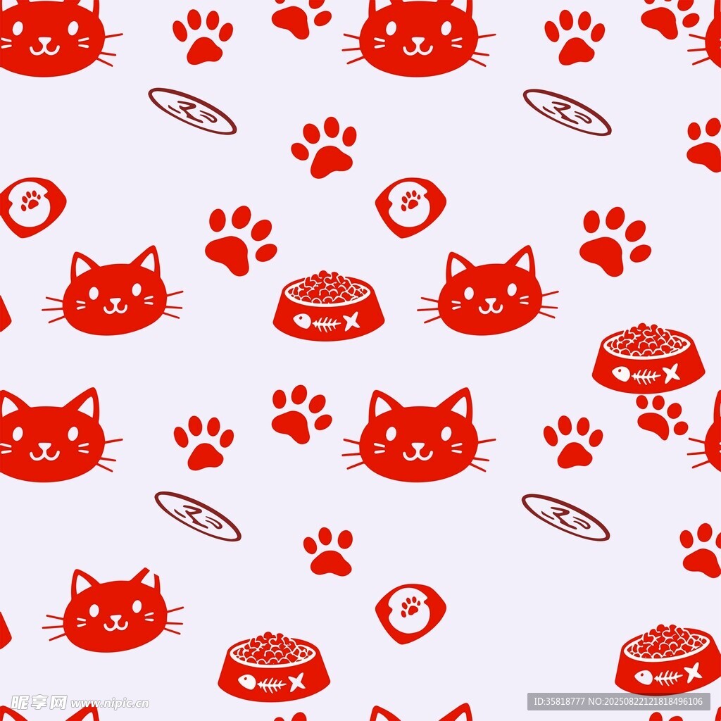 卡通猫咪背景