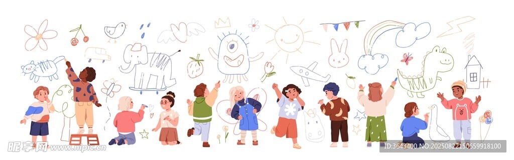 儿童涂鸦插图