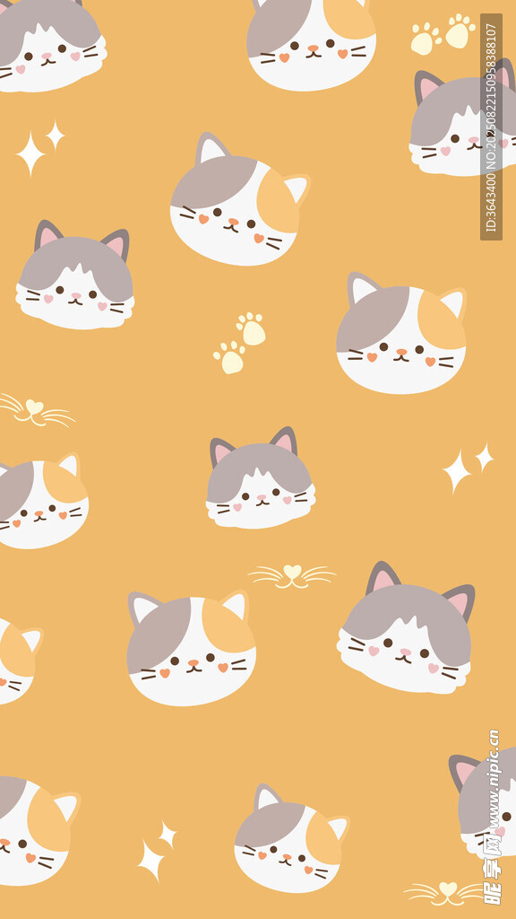 猫咪图案背景