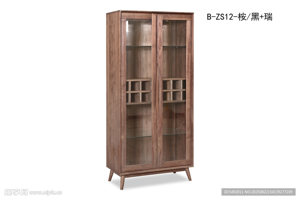 木质双门玻璃展示柜