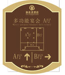 宴会厅指示牌