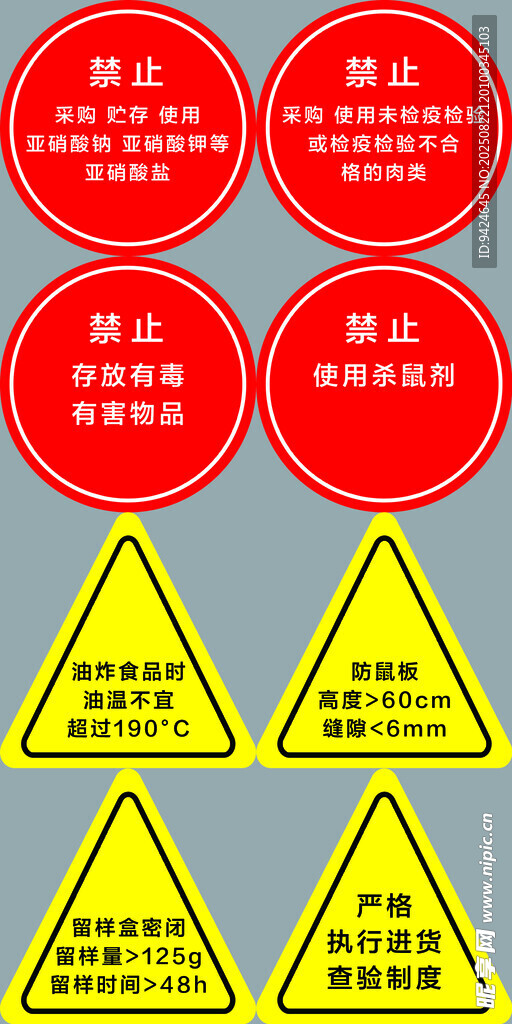 幼儿园食堂警示标识