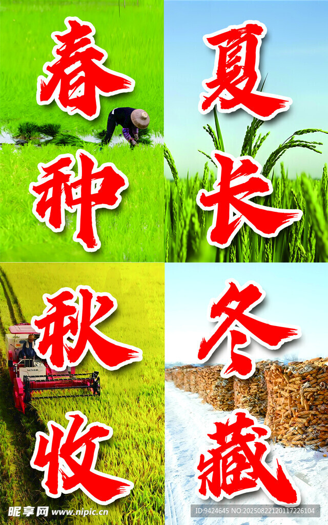 春种 夏长 秋收 冬藏