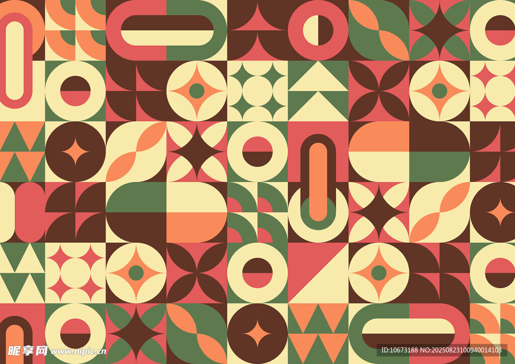 多彩几何图案背景纹理