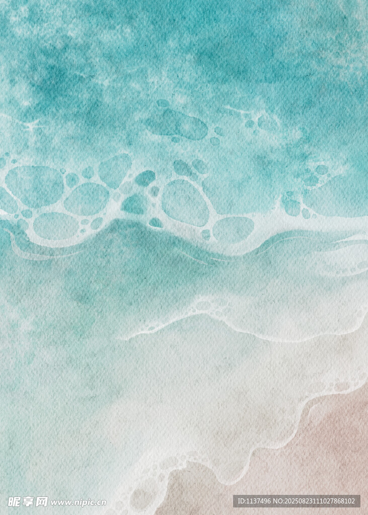海洋水墨画图片 海洋底图