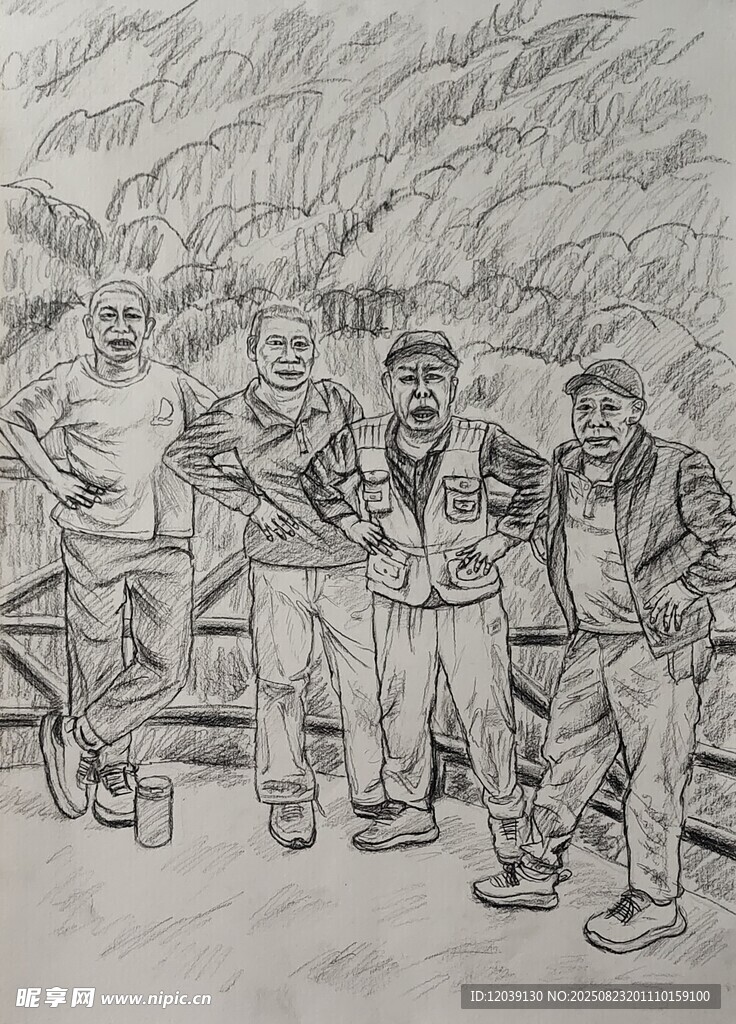 人物组合速写
