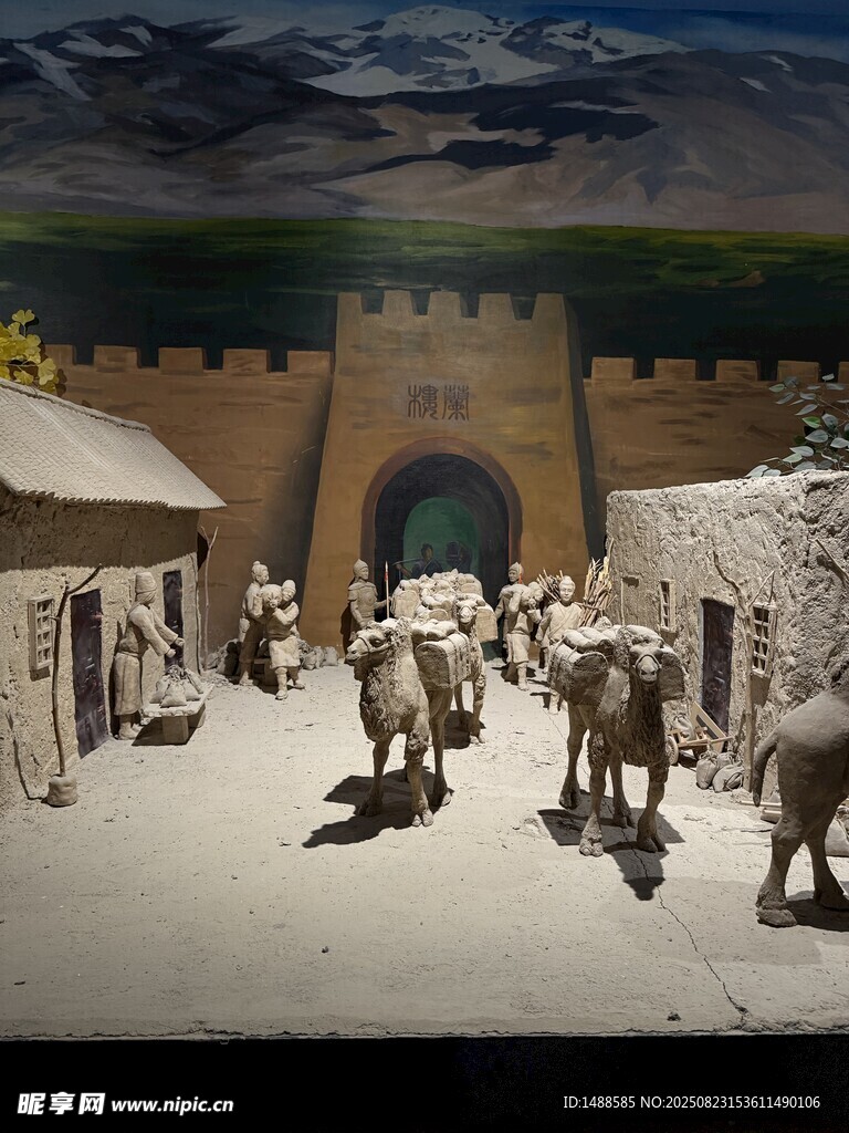 古代丝路商队场景模型