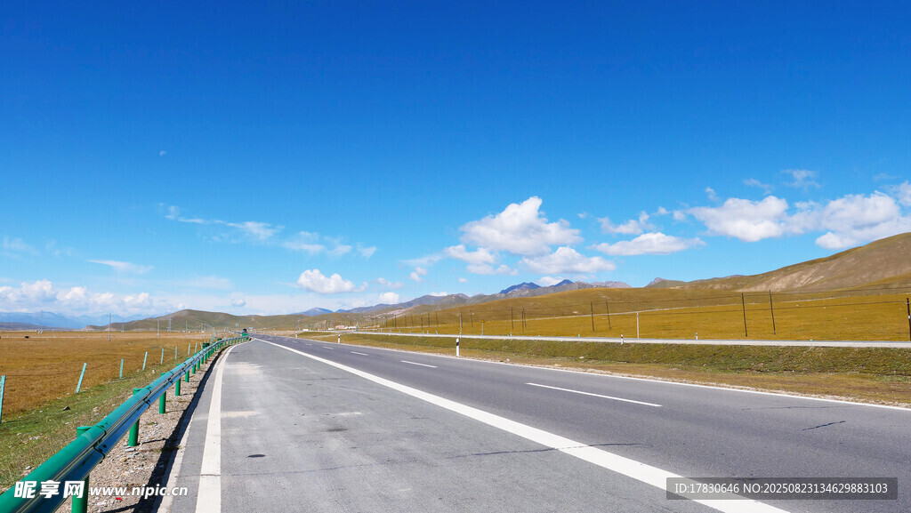 青海蓝天公路美景