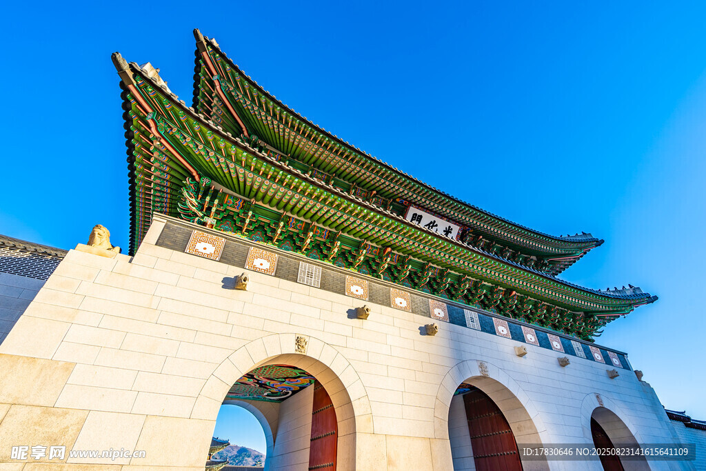 韩国传统建筑景福宫宫门