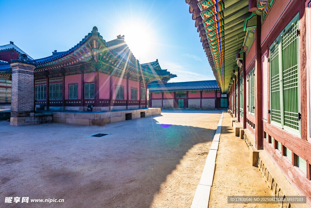 韩国传统宫殿建筑庭院