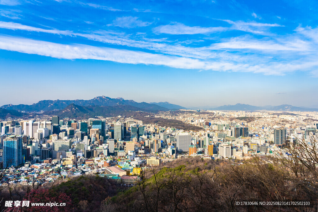 首尔城市全景风光