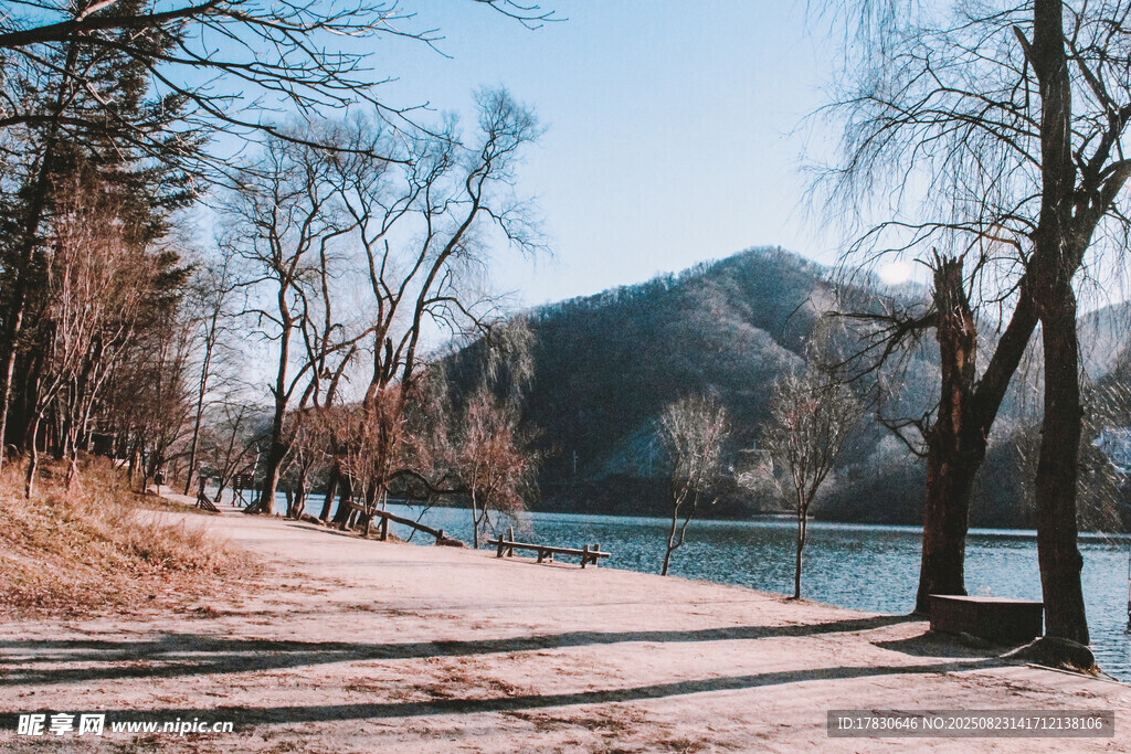 冬日河畔风景