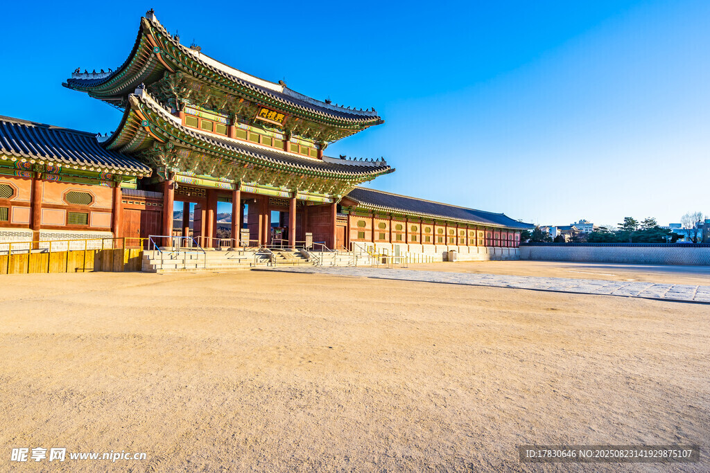 韩国景福宫宏伟建筑景观