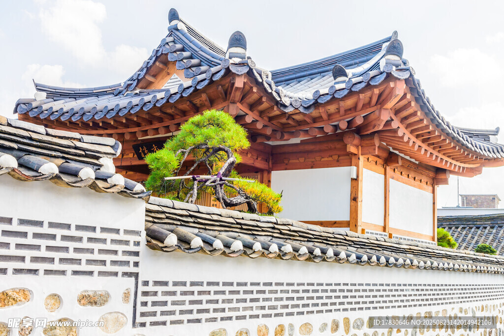 传统韩式古建筑景观