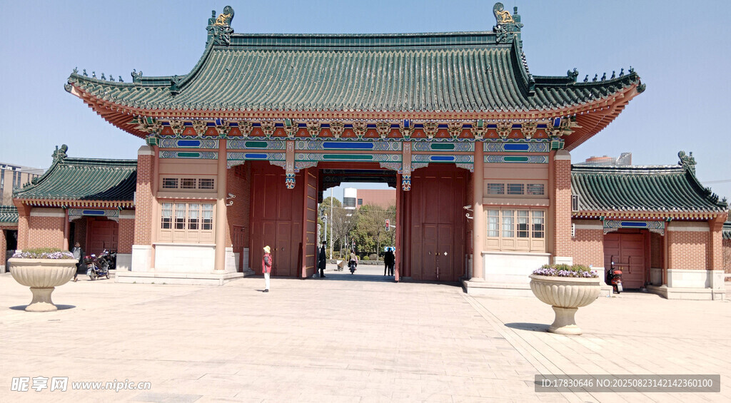 中式古典门楼建筑景观