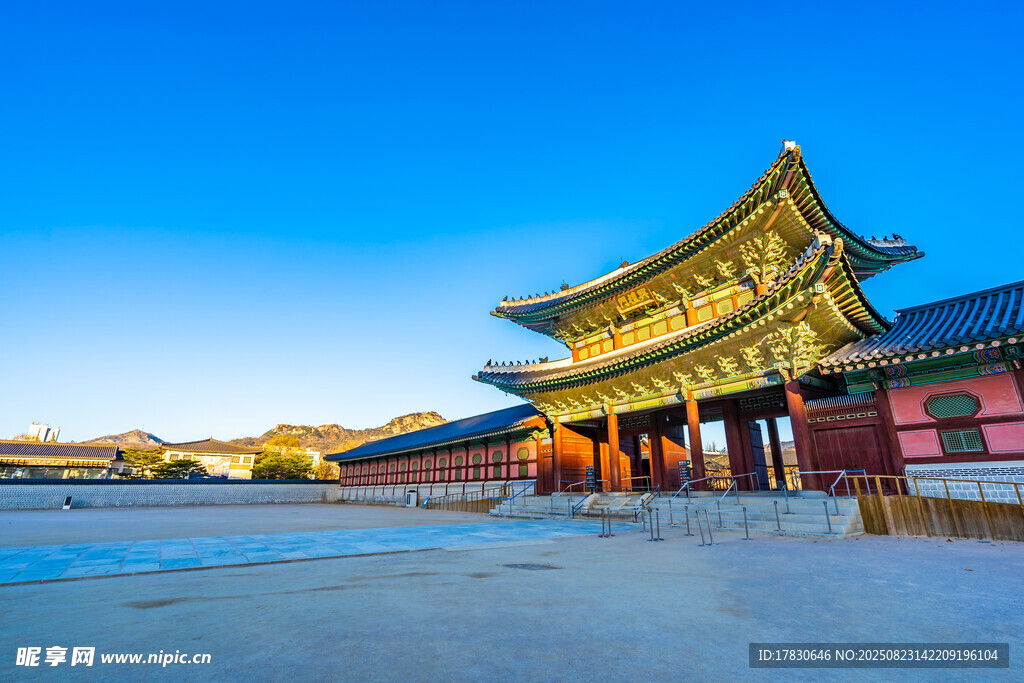 韩国景福宫壮丽古建筑