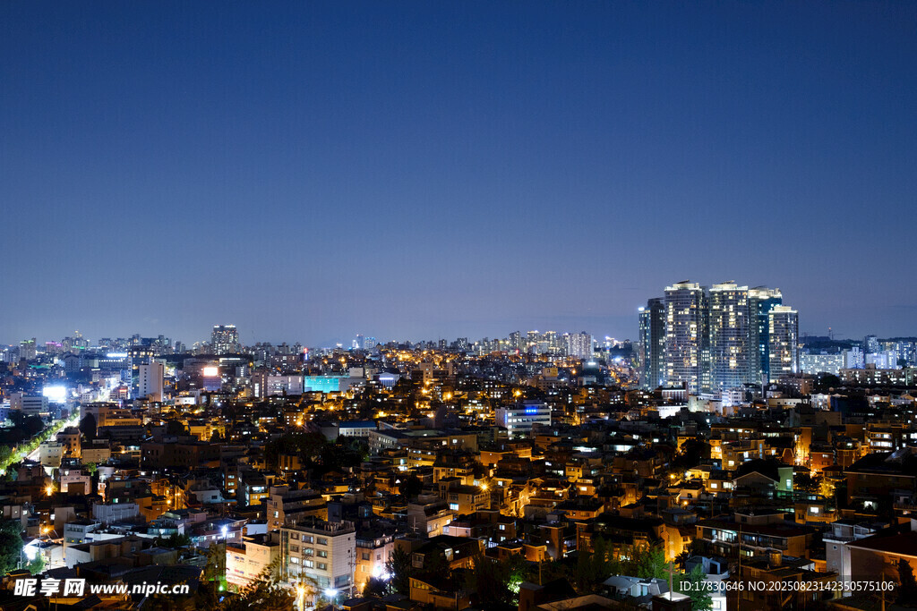 城市夜景璀璨灯光秀