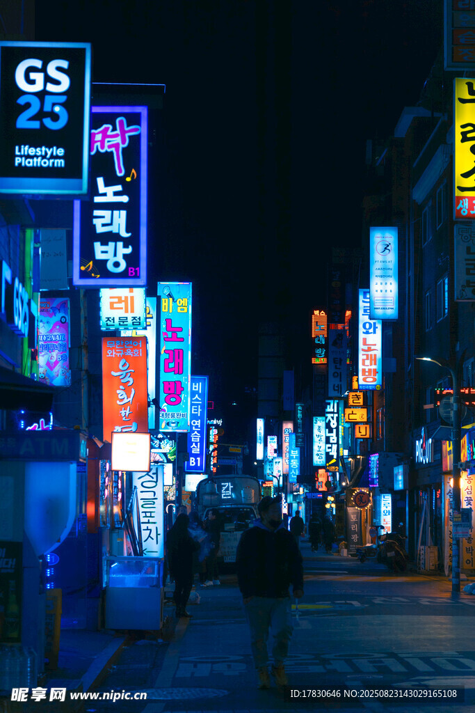 繁华都市夜街景象
