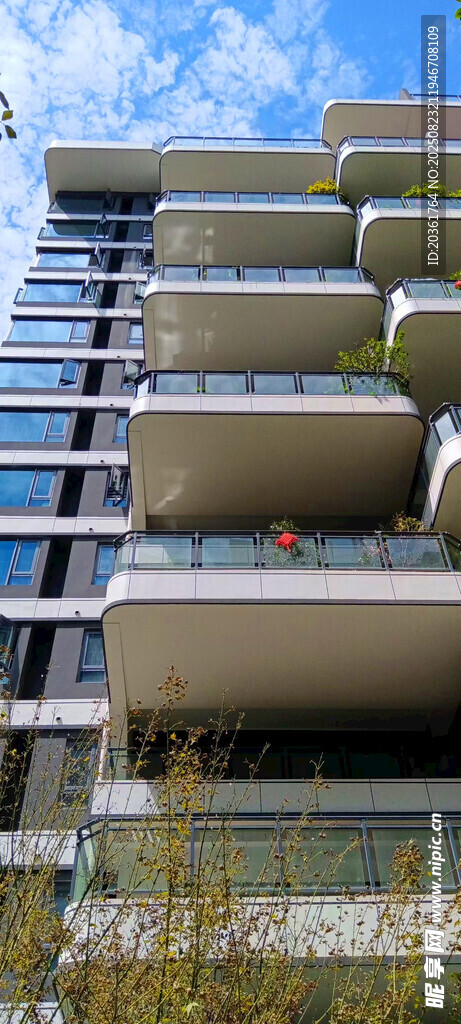 现代高层住宅外观景致