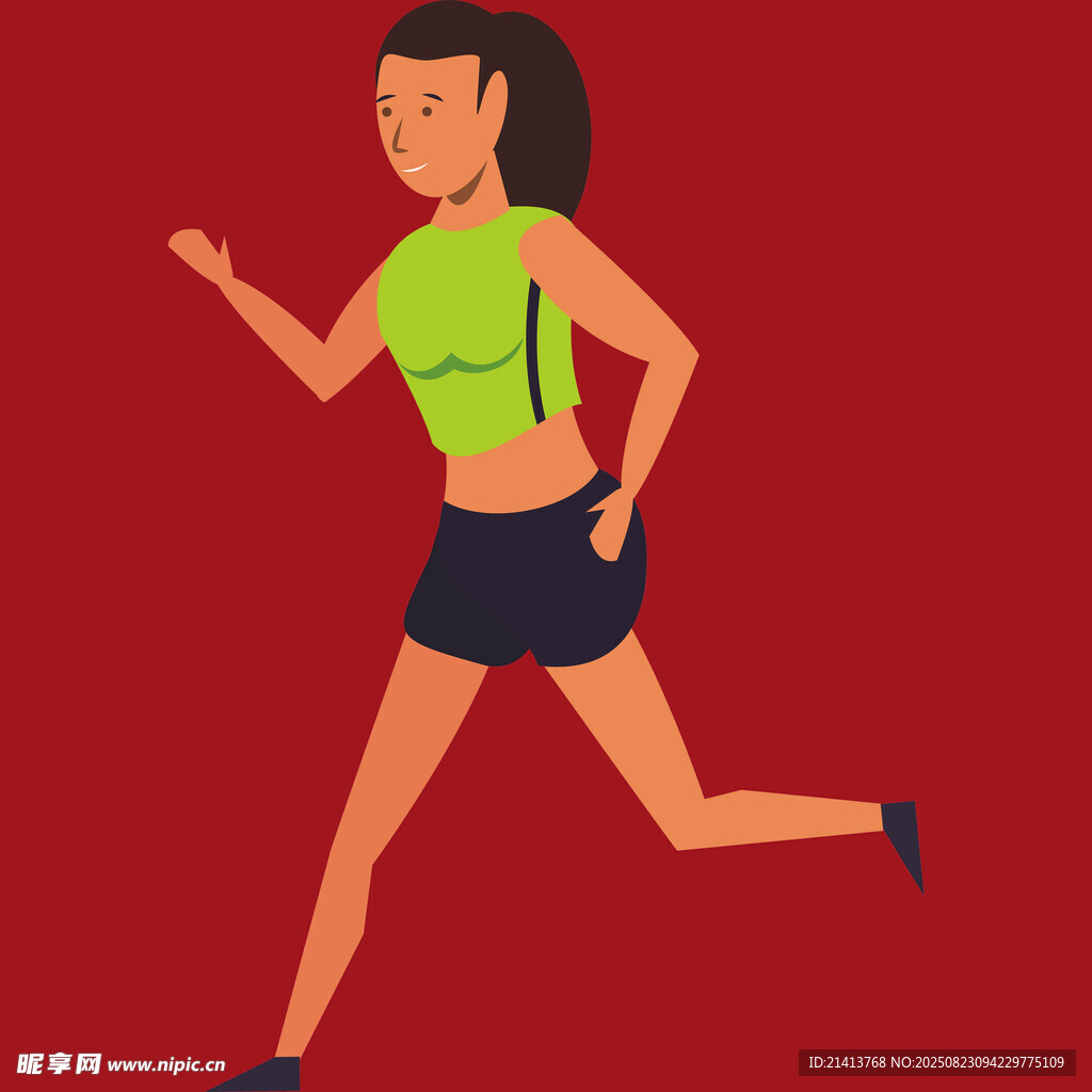 活力女性户外跑步瞬间