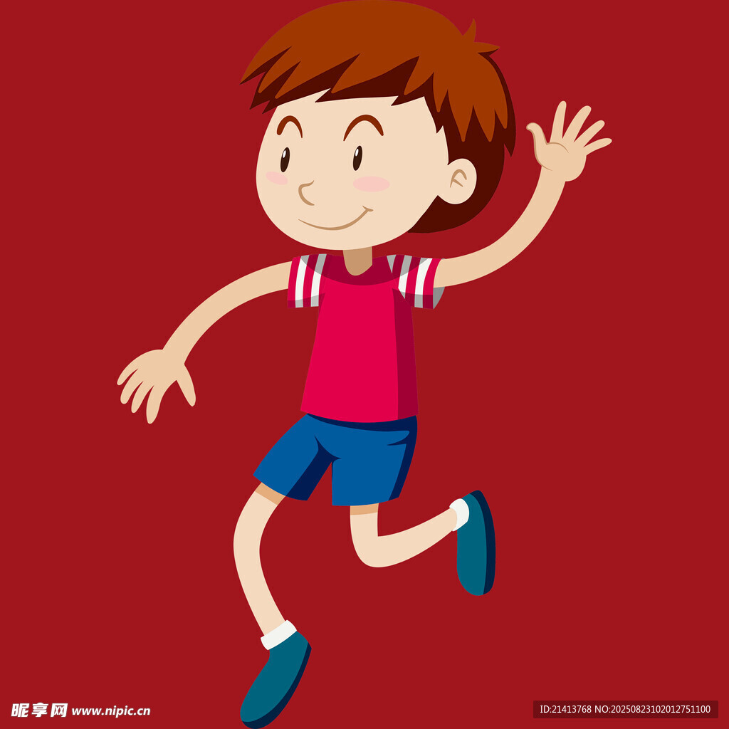 奔跑的活力少年
