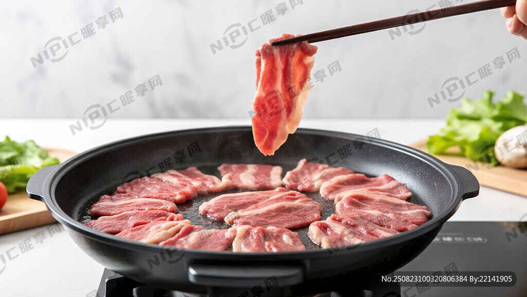 旋转小火锅 煎肉