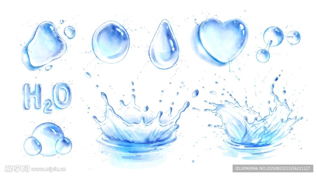 水滴元素集合图