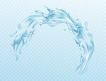 蓝色水花弧形动态效果