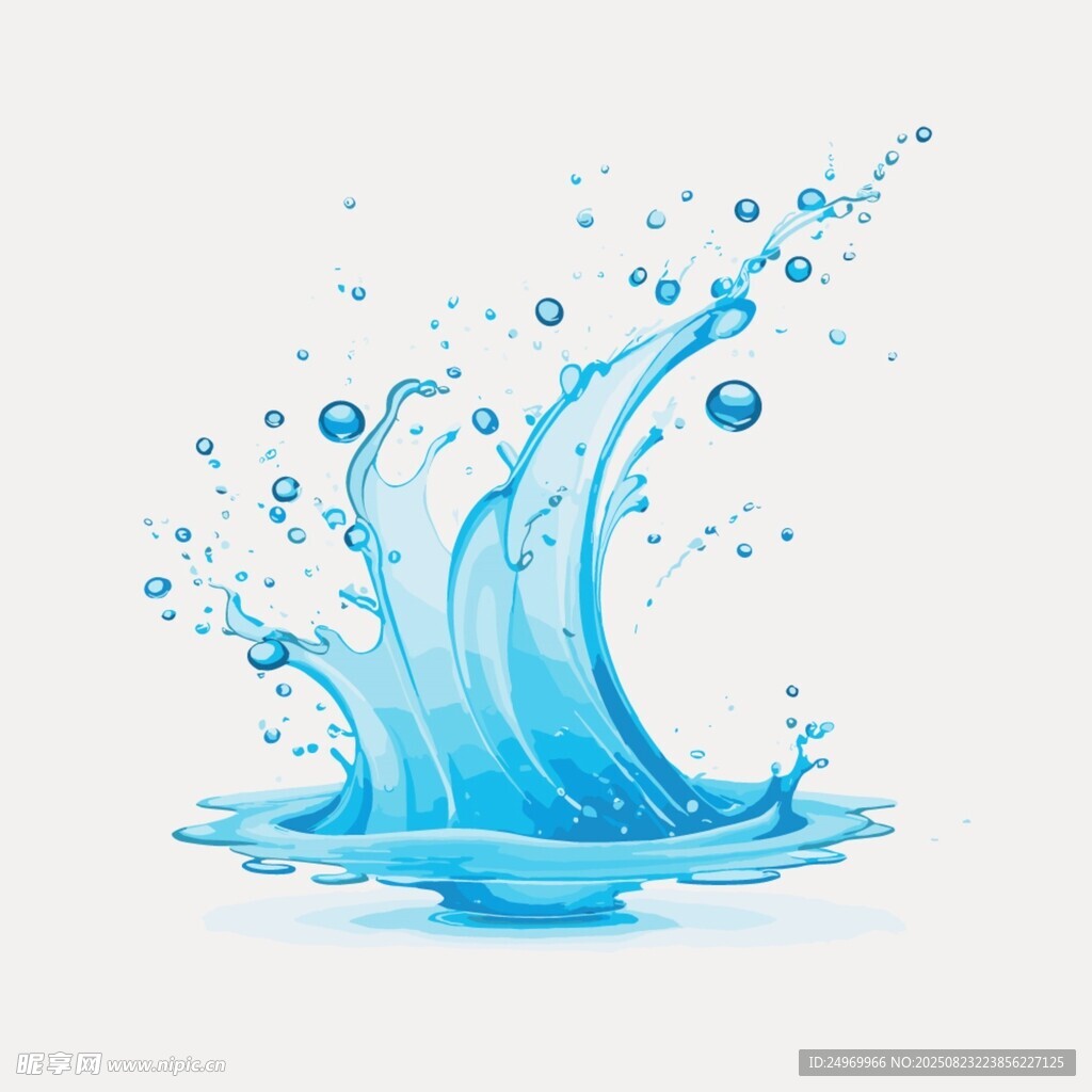 蓝色水花飞溅动态图