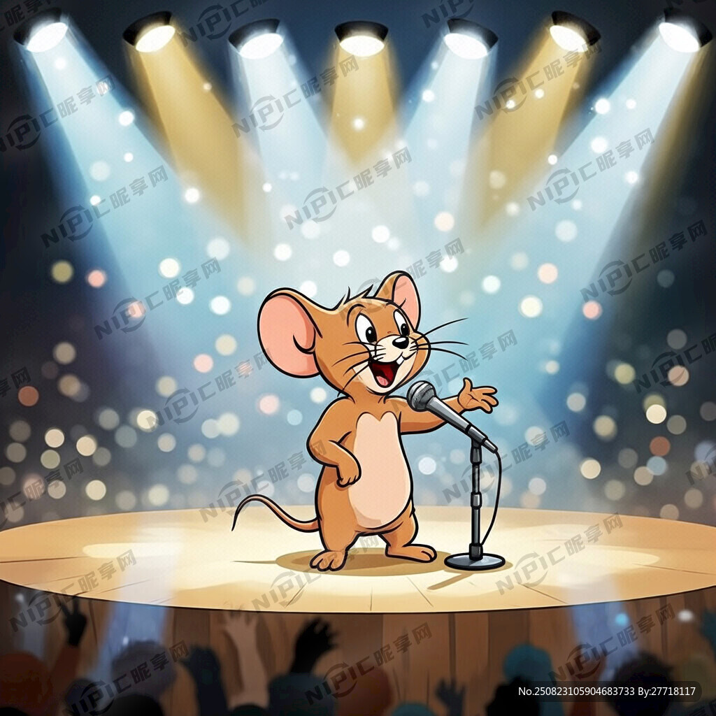 卡通老鼠唱歌 拟人化