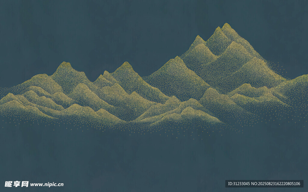 中式金色山背景