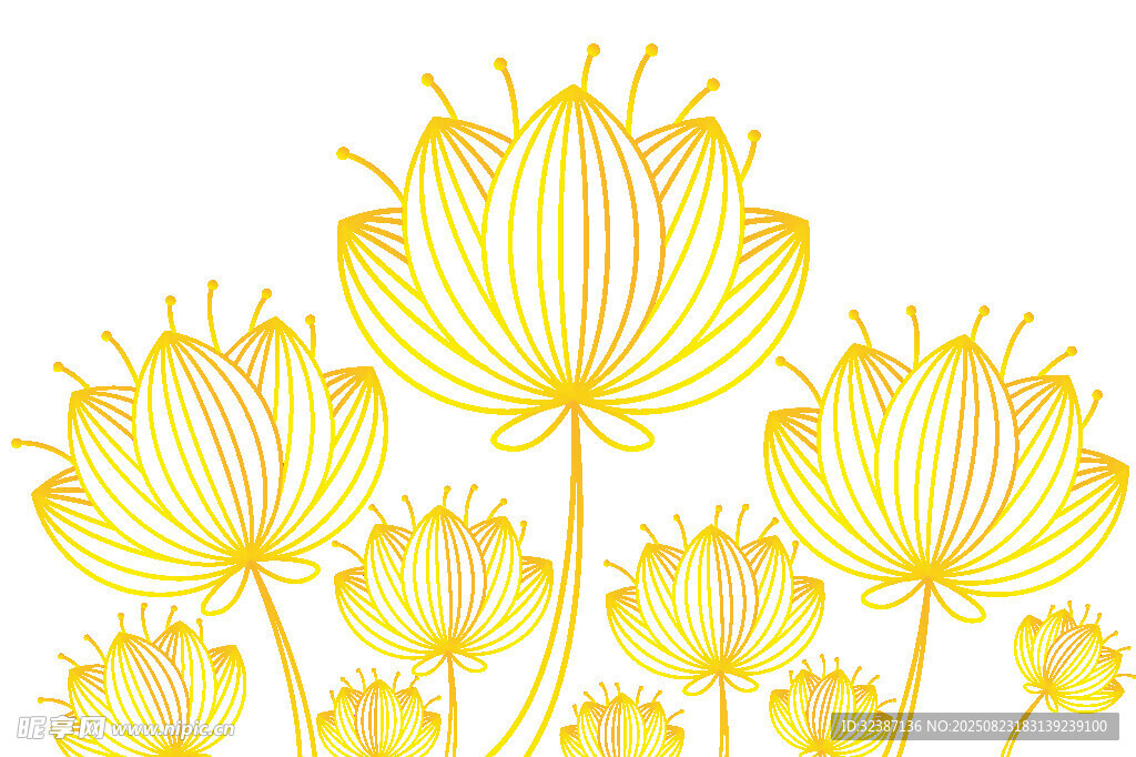 金色莲花图案