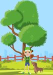 小孩与狗插图