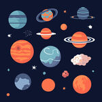 太阳系行星插画