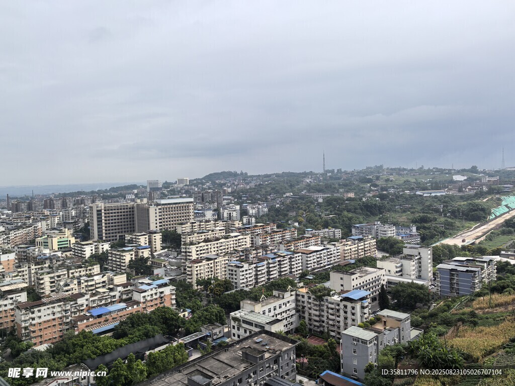 城市全景俯瞰图