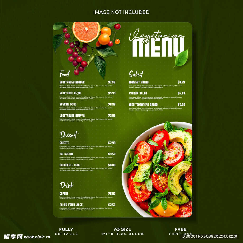美食菜单