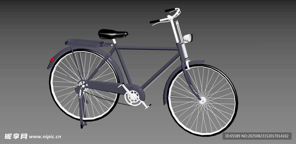 复古风格自行车3D模型